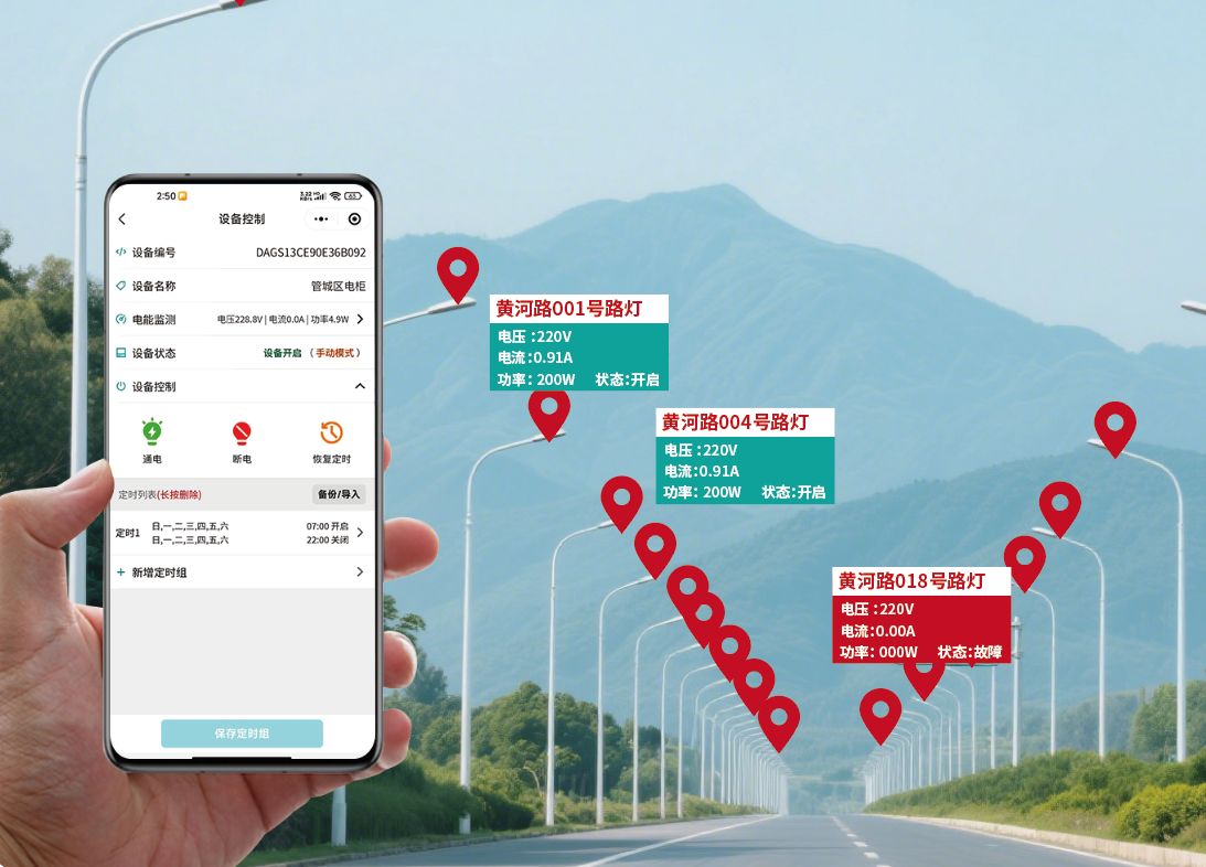 市政路燈集群與單燈用電管理系統(tǒng)